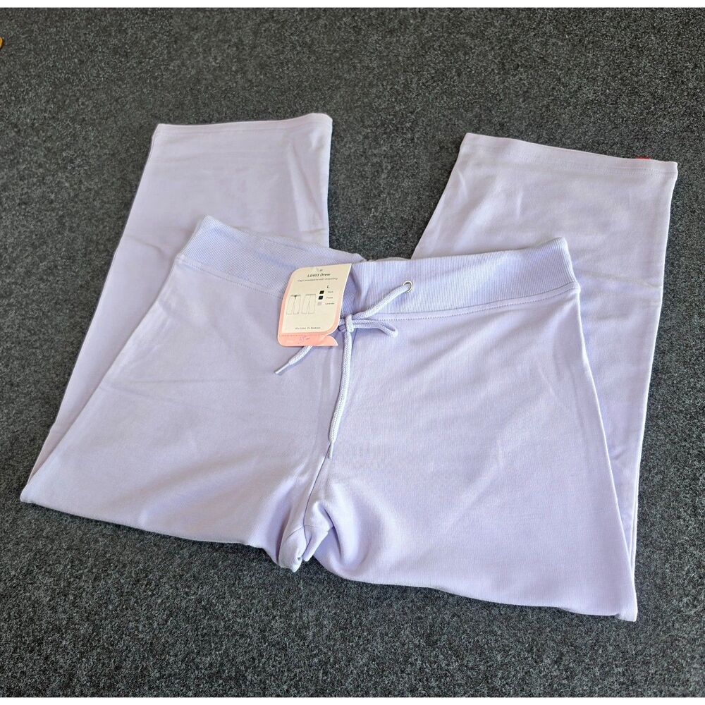 Sansha Drew Women's Large Lavender Capri Dance Pants Drawstring Ballet NWT